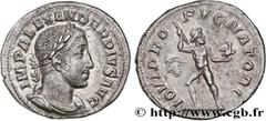 Roman coins SEVERUS ALEXANDER Type : Denier  Date : 232  Mint name / Town : Rome  Metal : silver  Millesimal fineness : 500  ‰ Diameter : 18,5  mm Orientation dies : 7  h. Weight : 3,31  g. Officine :