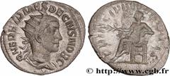 Roman coins HERENNIUS ETRUSCUS Type : Antoninien  Date : 251  Mint name / Town : Rome  Metal : billon  Millesimal fineness : 400  ‰ Diameter : 19,5  mm Orientation dies : 6  h. Weight : 2,55  g. Rarit