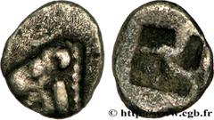 Celtic coins MASSALIA - MARSEILLE Type : Hémiobole à la tête de lion, à gauche, du type du trésor d’Auriol   Date : c. 490-470 AC.  Mint name / Town : Marseille (13)  Metal : silver  Diameter : 8,5  m