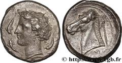 Greek Coins SICILY - ENTELLA Type : Tétradrachme  Date : c. 320/315 - 305/300 AC.  Mint name / Town : Entella, Sicile  Metal : silver  Diameter : 25,5  mm Orientation dies : 2  h. Weight : 16,66  g. R