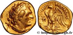 Greek Coins EGYPT - LAGID OR PTOLEMAIC KINGDOM - PTOLEMY I SOTER Type : Hemidrachme  Date : 294-285 AC  Metal : gold  Diameter : 10,5  mm Orientation dies : 1  h. Weight : 1,74  g. Rarity : R2  Obvers