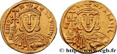 Byzantine coins CONSTANTINE V and LEO IV Type : Solidus  Date : 741-751  Mint name / Town : Constantinople  Metal : copper  Millesimal fineness : 1,000  ‰ Diameter : 19,5  mm Orientation dies : 6  h. 