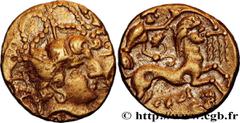Celtic coins VENETI (Area of Vannes) Type : Quart de statère d’or à la tête composite, au personnage ailé  Date : IIe siècle avant J.-C.  Mint name / Town : Vannes (56)  Metal : gold  Diameter : 19  m