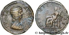 Roman coins JULIA DOMNA Type : Sesterce  Date : 211  Mint name / Town : Rome  Metal : copper  Diameter : 34  mm Orientation dies : 6  h. Weight : 24,87  g. Rarity : R2  Officine : 7e  Obverse legend :