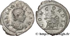 Roman coins JULIA PAULA Type : Denier  Date : 220  Mint name / Town : Rome  Metal : silver  Millesimal fineness : 500  ‰ Diameter : 21  mm Orientation dies : 6  h. Weight : 2,82  g. Rarity : R1  Obver