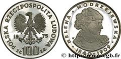 World coins POLAND Type : 100 Zlotych Proof Helena Modrzejewska  Date : 1975  Mint name / Town : Varsovie  Quantity minted : 60158  Metal : silver  Millesimal fineness : 625  ‰ Diameter : 32  mm Orien