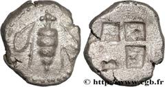Greek Coins IONIA - EPHESUS Type : Diobole  Date : c. 480-450  Mint name / Town : Éphèse, Ionie  Metal : silver  Diameter : 10  mm Weight : 1,07  g. Rarity : R2  Obverse legend : Anépigraphe  Obverse 