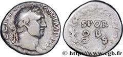 Roman coins VITELLIUS Type : Denier  Date : mai - juillet  Date : 69  Mint name / Town : Rome  Metal : silver  Millesimal fineness : 900  ‰ Diameter : 17  mm Orientation dies : 7  h. Weight : 3,30  g.