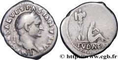 Roman coins VESPASIAN Type : Denier  Date : 69-70  Mint name / Town : Rome  Metal : silver  Millesimal fineness : 900  ‰ Diameter : 19,5  mm Orientation dies : 6  h. Weight : 3,16  g. Rarity : R2  Obv