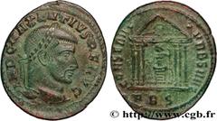 Roman coins MAXENTIUS Type : Follis ou nummus  Date : 308-310  Mint name / Town : Rome  Metal : copper  Diameter : 28  mm Orientation dies : 6  h. Weight : 6,38  g. Rarity : R1  Officine : 2e  Obverse