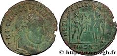 Roman coins MAXENTIUS Type : Follis ou nummus  Date : fin 309  Mint name / Town : Ostie  Metal : copper  Diameter : 24,5  mm Orientation dies : 6  h. Weight : 6,55  g. Rarity : R2  Officine : 3e  Obve