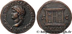 Roman coins NERO Type : As  Date : 65  Mint name / Town : Lyon  Metal : copper  Diameter : 29  mm Orientation dies : 5  h. Weight : 12,22  g. Rarity : R1  Obverse legend : NERO CLAVD CAESAR AVG GER P 