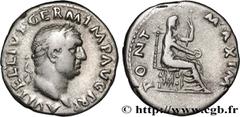 Roman coins VITELLIUS Type : Denier  Date : juillet - décembre  Date : 69  Mint name / Town : Rome  Metal : silver  Millesimal fineness : 900  ‰ Diameter : 19  mm Orientation dies : 6  h. Weight : 3,2