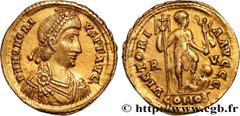 Roman coins HONORIUS Type : Solidus  Date : 408-423  Mint name / Town : Ravenne  Metal : gold  Diameter : 21  mm Orientation dies : 12  h. Weight : 4,42  g. Obverse legend : D N HONORI-VS P F AVG  Obv