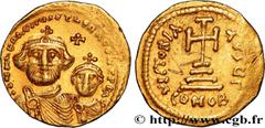 Byzantine coins HERACLIUS and HERACLIUS CONSTANTINE Type : Solidus  Date : 616-625  Mint name / Town : Constantinople  Metal : gold  Millesimal fineness : 1.000  ‰ Diameter : 19  mm Orientation dies :