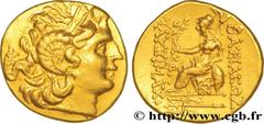 THRACIA - BYZANTION Statère d’or Coinage in the name of Lysimachus type c. 200-150 AC. Thrace, Byzance R2 gold (18mm, 8,55g, 11h) Obverse : Anépigraphe Tête imberbe d'Alexandre le Grand sous les trait