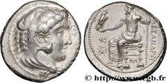 Greek Coins MACEDONIA - MACEDONIAN KINGDOM - ALEXANDER III THE GREAT Type : Tétradrachme  Date : c. 325-323 AC  Mint name / Town : Myriandrus, Syrie  Metal : silver  Diameter : 26,5  mm Orientation di