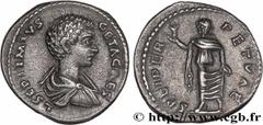 Roman coins GETA Type : Denier  Date : 198-199  Mint name / Town : Laodicée  Metal : silver  Millesimal fineness : 500  ‰ Diameter : 19  mm Orientation dies : 11  h. Weight : 3,62  g. Rarity : R1  Obv