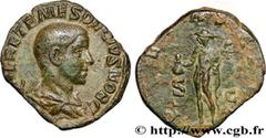 Roman coins HERENNIUS ETRUSCUS Type : Sesterce  Date : 250  Mint name / Town : Rome  Metal : copper  Diameter : 29  mm Orientation dies : 12  h. Weight : 14,76  g. Rarity : R2  Officine : 1re  Obverse
