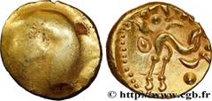 Celtic coins AMBIANI (Area of Amiens) Type : Statère d'or uniface  Date : c. 60-50 AC.  Mint name / Town : Amiens (80)  Metal : gold  Diameter : 17  mm Weight : 6,33  g. Rarity : R1  Obverse legend : 