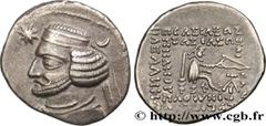Greek Coins PARTHIA - PARTHIAN KINGDOM - ORODES II Type : Drachme  Date : c. 58-37 AC.  Mint name / Town : Ecbatane, Médie  Metal : silver  Diameter : 21  mm Orientation dies : 12  h. Weight : 3,88  g
