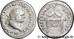 Roman coins TITUS Type : Denier  Date : 1er janvier - 30 juin  Mint name / Town : Rome  Metal : silver  Millesimal fineness : 900  ‰ Diameter : 18,5  mm Orientation dies : 6  h. Weight : 3,22  g. Rari