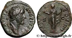 Roman coins ANTONINUS PIUS Type : As  Date : 145-161  Mint name / Town : Rome  Metal : copper  Diameter : 27  mm Orientation dies : 12  h. Weight : 11,95  g. Rarity : R1  Obverse legend : ANTONINVS AV