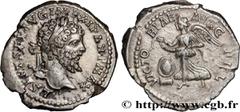 Roman coins SEPTIMIUS SEVERUS Type : Denier  Date : 199  Mint name / Town : Rome  Diameter : 19  mm Orientation dies : 6  h. Weight : 3,35  g. Officine : 3e  Obverse legend : L SEPT SEV AVG IMP XI PAR