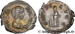 Roman coins JULIA DOMNA Type : Denier  Date : 204  Mint name / Town : Rome  Metal : silver  Millesimal fineness : 550  ‰ Diameter : 19  mm Orientation dies : 6  h. Weight : 3,10  g. Officine : 6e  Obv