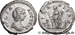 Roman coins JULIA DOMNA Type : Denier  Date : 208  Mint name / Town : Rome  Metal : silver  Millesimal fineness : 550  ‰ Diameter : 19,5  mm Orientation dies : 6  h. Weight : 3,38  g. Officine : 6e  O