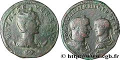 Provincial Coins OTACILIA SEVERA, PHILIPPUS I and PHILIPPUS II Type : Tetrassaria  Date : 247  Mint name / Town : Damas, Syrie, Coelé-Syrie  Metal : copper  Diameter : 30,50  mm Orientation dies : 1  