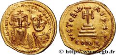 Byzantine coins HERACLIUS and HERACLIUS CONSTANTINE Type : Solidus  Date : 629-631  Mint name / Town : Constantinople  Metal : gold  Millesimal fineness : 1.000  ‰ Diameter : 21  mm Orientation dies :