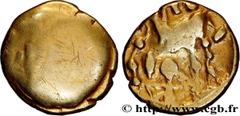 Celtic coins AMBIANI (Area of Amiens) Type : Statère d'or uniface  Date : c. 60-50 AC.  Mint name / Town : Amiens (80)  Metal : gold  Diameter : 17  mm Weight : 6,27  g. Rarity : R1  Obverse legend : 