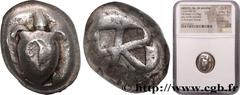 Greek Coins AEGINA - AEGINA ISLAND - AEGINA Type : Statère  Date : c. 525-475 AC.  Mint name / Town : Égine, Aegina  Metal : silver  Diameter : 19  mm Weight : 12,2  g. Rarity : R1  Obverse legend : A