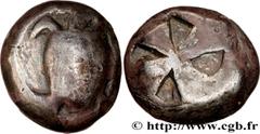 Greek Coins AEGINA - AEGINA ISLAND - AEGINA Type : Statère  Date : c. 525-475 AC.  Mint name / Town : Égine, Aegina  Metal : silver  Diameter : 18,5  mm Weight : 12,08  g. Rarity : R1  Obverse legend 