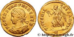 Roman coins CONSTANS Type : Solidus  Date : 335-336  Mint name / Town : Rome  Metal : gold  Diameter : 21  mm Orientation dies : 5  h. Weight : 4,45  g. Rarity : INÉDIT  Obverse legend : FL CONSTANS N