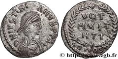 Byzantine coins JUSTINIAN I Type : Silique 1er type  Date : c. 534-539  Mint name / Town : Carthage  Metal : silver  Millesimal fineness : 900  ‰ Diameter : 15  mm Orientation dies : 3  h. Weight : 1,
