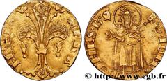 Royal coins JOHN II "THE GOOD" Type : Florin d'or  Date : c. 1340-1370  Date : s.m.  Mint name / Town : Montpellier ou Toulouse  Metal : gold  Millesimal fineness : 906  ‰ Diameter : 19  mm Orientatio