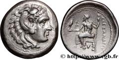 Greek Coins MACEDONIA - MACEDONIAN KINGDOM - ALEXANDER III THE GREAT Type : Drachme  Date : c.324-323 AC.  Mint name / Town : Sardes, Lydie  Metal : silver  Diameter : 18  mm Orientation dies : 12  h.