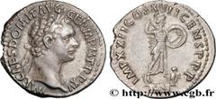 Roman coins DOMITIANUS Type : Denier  Date : 95-96  Mint name / Town : Rome  Metal : silver  Millesimal fineness : 900  ‰ Diameter : 18  mm Orientation dies : 6  h. Weight : 3,51  g. Rarity : R1  Obve