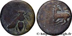 Greek Coins IONIA - EPHESUS Type : Unité  Date : c. 350-295 AC.  Mint name / Town : Éphèse, Ionie  Metal : copper  Diameter : 15  mm Orientation dies : 12  h. Weight : 2,04  g. Rarity : R1  Obverse de