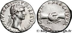 Roman coins NERVA Type : Denier  Date : 97  Mint name / Town : Rome  Metal : silver  Millesimal fineness : 900  ‰ Diameter : 16  mm Orientation dies : 6  h. Weight : 3,79  g. Rarity : R1  Obverse lege