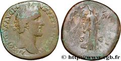 Roman coins ANTONINUS PIUS Type : Sesterce  Date : 140  Mint name / Town : Rome  Metal : copper  Diameter : 31  mm Orientation dies : 12  h. Weight : 27,07  g. Rarity : R1  Officine : 3e  Obverse lege