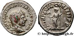 Roman coins CARACALLA Type : Denier  Date : 215  Mint name / Town : Rome  Metal : silver  Millesimal fineness : 500  ‰ Diameter : 19  mm Orientation dies : 1  h. Weight : 3,77  g. Rarity : R1  Officin