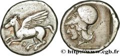 CORINTHIA - CORINTH Statère c. 430-415 AC. Corinthie, Corinthe R2 silver (19mm, 8,36g, 9h) Obverse : Q archaïque Pégase au pas, passant à gauche, les ailes repliées, levant l’antérieur droit Reverse :