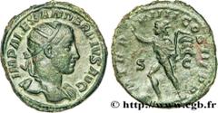 SEVERUS ALEXANDER Dupondius, (MB, Æ 26) Augustus 235 Rome R2 copper (25,5mm, 10,92g, 1h) Obverse : IMP ALEXANDER PIVS AVG Tête radiée d'Alexandre Sévère à droite, drapé sur l'épaule gauche (O2) Revers