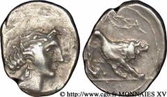 MASSALIA - MARSEILLE(IIIe - Ier siècles avant J.-C.) “Drachme légère” ou tétrobole N° v15_0086    Date : 220-200 AC. Métal : argent Diamètre : 17mm Axe des coins : 6h. Poids : 2,70g. Degré de rareté :