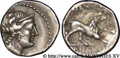 MASSALIA - MARSEILLE(IIIe - Ier siècles avant J.-C.) “Drachme légère” ou tétrobole N° v15_0106    Date : c. 130-121 AC. Métal : argent Diamètre : 15mm Axe des coins : 6h. Poids : 2,77g. Degré de raret