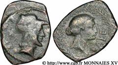 CABELLIO - CAVAILLON(Ier siècle avant J.-C.) Bronze COL/CABE (semis) N° v15_0180    Date : 40-30 AC. Nom de l'atelier : Cavaillon ? Métal : bronze Diamètre : 17,5mm Axe des coins : 5h. Poids : 2,64g. 