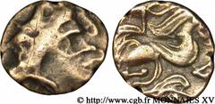 NAMNETES (Région de Nantes)(IIe - Ier siècles avant J.-C.) Quart de statère à l'hippophore N° v15_0761    Date : c. 60-50 AC. Métal : électrum Diamètre : 13mm Axe des coins : 3h. Poids : 1,72g. Degré 